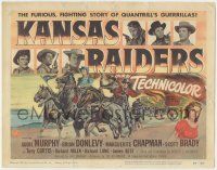 5w262 KANSAS RAIDERS TC '50 Audie Murphy, the fighting story of Quantrill's guerrillas!