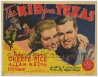5w268 KID FROM TEXAS TC '39 art of singing cowboy Dennis O'Keefe & pretty Florence Rice!
