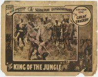 5w746 KING OF THE JUNGLE chapter 1 LC '27 Elmo Lincoln in death struggle, silent serial, lost serial