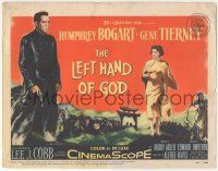 5w283 LEFT HAND OF GOD TC '55 art of priest Humphrey Bogart in Asia with pretty Gene Tierney!