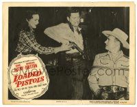 5w761 LOADED PISTOLS LC R54 pretty Barbara Britton stops bad guy from shooting Gene Autry!