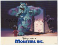 5w791 MONSTERS, INC. LC '01 wonderful image of Sully frightened by Boo on scare floor, Disney/Pixar!