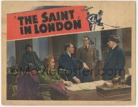 5w862 SAINT IN LONDON LC '39 George Sanders as Leslie Charteris' detective in his office, rare!