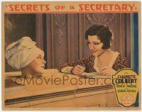 5w877 SECRETS OF A SECRETARY LC '31 image of Claudette Colbert w/ Mary Boland sweating off fat!