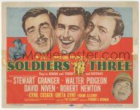5w408 SOLDIERS THREE TC '51 Stewart Granger, Walter Pidgeon & Niven in unauthorized Gunga Din!