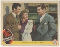 5w891 SOMEWHERE I'LL FIND YOU LC '42 sexy Lana Turner between Clark Gable & Robert Sterling!