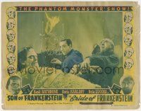 5w893 SON OF FRANKENSTEIN/BRIDE OF FRANKENSTEIN LC #5 '48 Rathbone, Lugosi, monster Karloff in lab