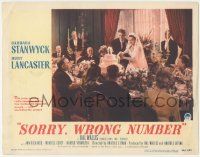 5w894 SORRY WRONG NUMBER LC #8 '48 Burt Lancaster & Barbara Stanwyck cut the cake at the wedding!