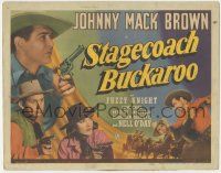 5w417 STAGECOACH BUCKAROO TC '42 cowboy Johnny Mack Brown, Fuzzy Knight & pretty Nell O'Day!