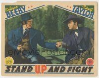 5w901 STAND UP & FIGHT LC '39 c/u of Wallace Beery on horseback giving gun to Robert Taylor!