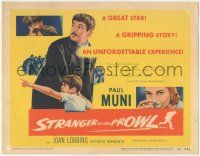 5w423 STRANGER ON THE PROWL TC '53 only a woman's love could save Paul Muni from destruction!