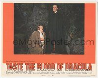 5w917 TASTE THE BLOOD OF DRACULA LC #6 '70 vampire Christopher Lee standing over victim, Hammer!