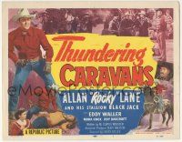 5w440 THUNDERING CARAVANS TC '52 cool images of cowboy Allan Rocky Lane & his stallion Black Jack!