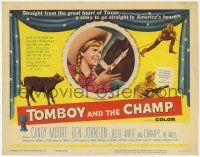 5w441 TOMBOY & THE CHAMP TC '61 Candy Moore, Ben Johnson & Champy, the Angus cow!