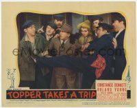 5w947 TOPPER TAKES A TRIP LC '39 ghost Constance Bennett helps Roland Young being grabbed by men!