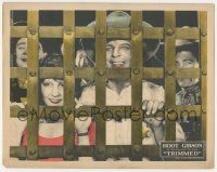 5w953 TRIMMED LC '22 wonderful image of Hoot Gibson & Patsy Ruth Miller laughing behind bars!