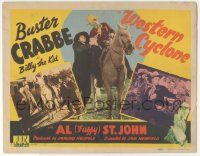 5w475 WESTERN CYCLONE TC '43 Buster Crabbe as Billy the Kid, Al Fuzzy St. John & Glenn Strange!