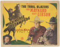 5w485 WILD HORSE STAMPEDE TC '43 great image of The Trail Blazers Ken Maynard & Hoot Gibson!