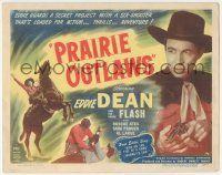 5w487 WILD WEST TC R48 Eddie Dean guards a secret project with a six-shooter, Prairie Outlaws!
