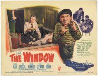 5w488 WINDOW TC '49 Ruth Roman w/ scissors & Paul Stewart next to dead man, art of Bobby Driscoll!