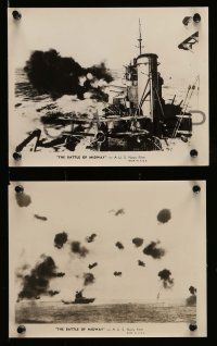 5x595 BATTLE OF MIDWAY 6 8x10 stills '42 cool WWII combat images, narrated by Fonda, Crisp!