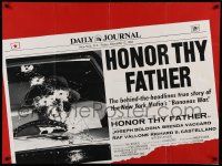 5y252 HONOR THY FATHER British quad '73 cool different image of dead man shot in car!