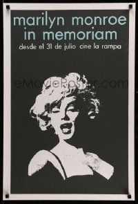 5y008 MARILYN MONROE IN MEMORIAM Cuban '90s Marilyn Monroe film festival, great art by Rene Azcuy!