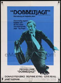 5y650 BLACK WINDMILL Danish '74 cool image of running Michael Caine, Donald Pleasence, Don Siegel