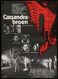 5y655 CASSANDRA CROSSING Danish '77 Sophia Loren, Richard Harris, cool quarantined train photo!