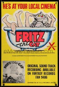 5y229 FRITZ THE CAT soundtrack English double crown '72 Ralph Bakshi sex cartoon, he's x-rated!