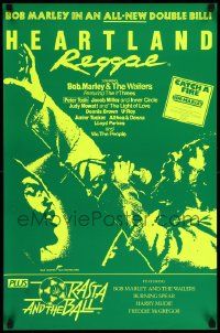 5y230 HEARTLAND REGGAE/RASTA & THE BALL English double crown '80 artwork of Bob Marley!