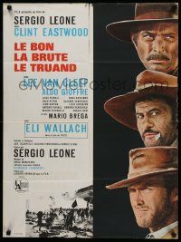 5y494 GOOD, THE BAD & THE UGLY French 23x31 '68 Eastwood, Van Cleef, Wallach, Leone classic!