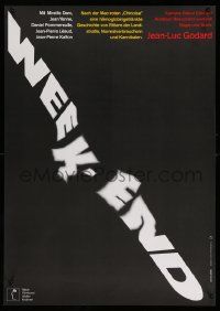 5y088 WEEK END German '68 Jean-Luc Godard, different title design by Hans Hillmann!