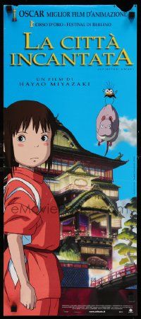 5y364 SPIRITED AWAY Italian locandina '03 Sen to Chihiro no kamikakushi, Hayao Miyazaki anime!