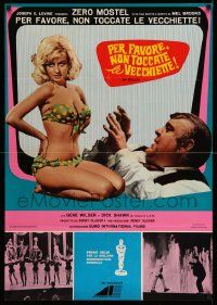 5y293 PRODUCERS Italian 26x38 pbusta '69 different image of Mostel grabbing at sexy Lee Meredith!