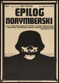 5y758 EPILOG NORYMBERSKI Polish 24x34 '71 creepy, cool artwork of skeleton soldier by Jakub Erol!