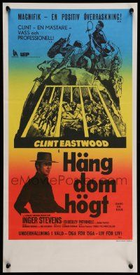 5y189 HANG 'EM HIGH Swedish stolpe R80s Clint Eastwood, they hung the wrong man, cool art!