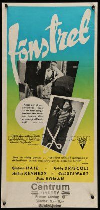 5y220 WINDOW Swedish stolpe '49 Bobby Driscoll is alone with terror at the window, noir images!