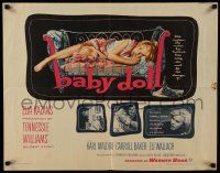 5z525 BABY DOLL 1/2sh '57 Elia Kazan, classic image of sexy troubled teen Carroll Baker!