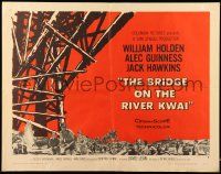 5z560 BRIDGE ON THE RIVER KWAI style B 1/2sh '58 William Holden, Alec Guinness, David Lean WWII!