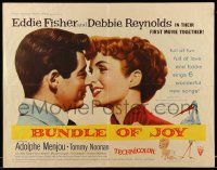 5z564 BUNDLE OF JOY style A 1/2sh '57 romantic super close up of Debbie Reynolds & Eddie Fisher!