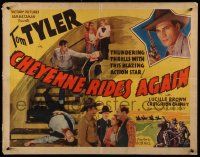 5z575 CHEYENNE RIDES AGAIN 1/2sh '37 great images of blazing cowboy star Tom Tyler!