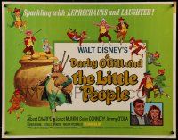 5z597 DARBY O'GILL & THE LITTLE PEOPLE 1/2sh R69 Disney, Sean Connery, it's leprechaun magic!