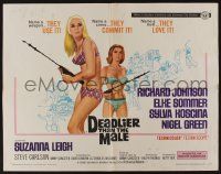 5z598 DEADLIER THAN THE MALE 1/2sh '67 art of sexy Elke Sommer & Sylva Koscina with spear guns!