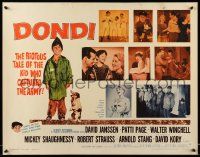 5z607 DONDI style B 1/2sh '61 David Janssen, Walter Winchell, tale of the kid who captured the army