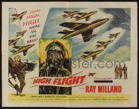 5z675 HIGH FLIGHT style A 1/2sh '57 Ray Milland, military fighter pilots fly top secret jets!