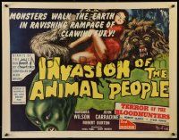5z694 INVASION OF THE ANIMAL PEOPLE/TERROR OF THE BLOODHUNTERS 1/2sh '62 rampaging monsters!