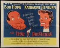 5z695 IRON PETTICOAT style A 1/2sh '56 art of Bob Hope & Katharine Hepburn hilarious together!