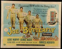 5z701 JOE BUTTERFLY style A 1/2sh '57 Audie Murphy & Burgess Meredith in post-World War II Japan!