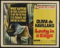 5z717 LADY IN A CAGE 1/2sh '64 Olivia de Havilland, not for the weak, not even for the strong!